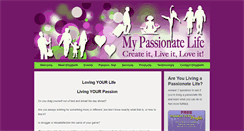 Desktop Screenshot of mypassionatelife.com